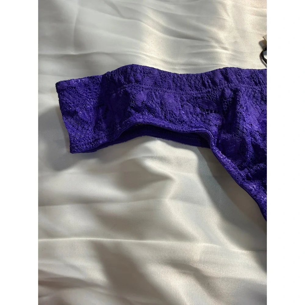 Cosabella Never Say Never Men's Lace G-String Thong Violet Sexy‎ Italian Lace S
